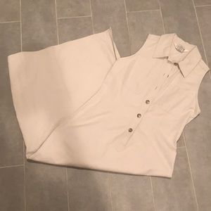 Vintage Petite Sophisticate White Utility Dress